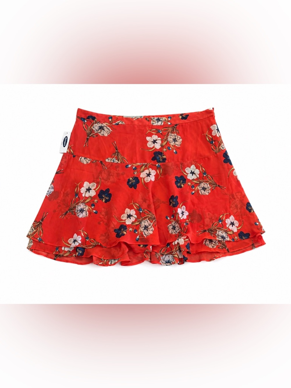 NWT Old Navy Coral Floral Skirt Size 6